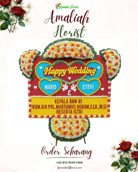 Papan Bunga Pernikahan Sariharjo