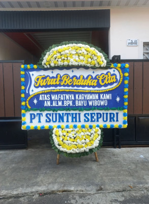 Papan Bunga Duka di Sariharjo